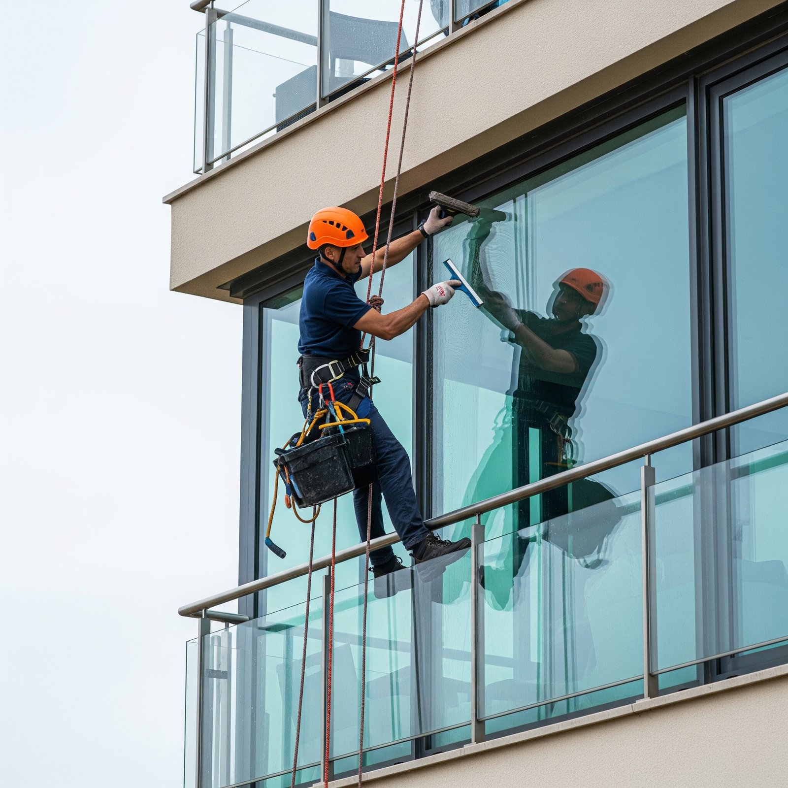 Nettoyage de vitres (corde & nacelle)